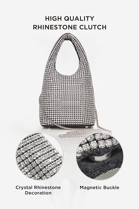 BABEYOND Clutch Purses for Women - Sparkly Evening Bags Glitter Rhinestone Portable Handbag for Party Prom Wedding - Image 4