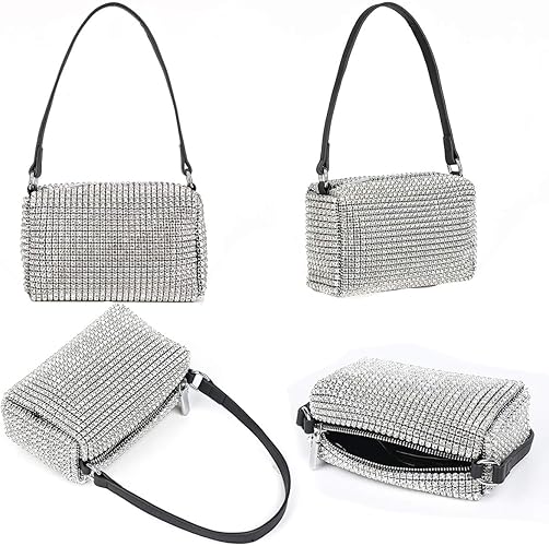 Bling Bling Crystals Evening Clutch Bag: Sparkling Crossbody Bag for Women Girls, Perfect for Wedding, Prom, Party, and Club Purses Handbags - Image 4
