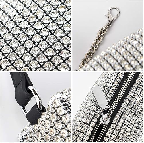 Bling Bling Crystals Evening Clutch Bag: Sparkling Crossbody Bag for Women Girls, Perfect for Wedding, Prom, Party, and Club Purses Handbags - Image 5