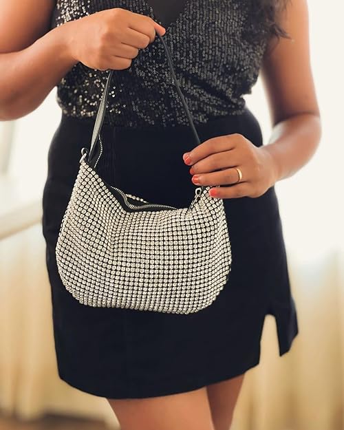 Montana West Sequin Bag: Bling Sparkly Purse for Evening Party, Rhinestone Clutch Handbag Crossbody Purse for Women - Image 4